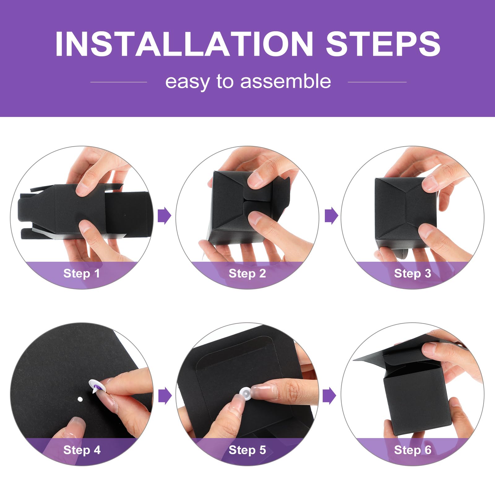 Bememo 100-Pack Purple Graduation Candy Boxes with Tassel - Class of 2025 Graduation Party Favors, Cap Gift Boxes & Centerpieces for Graduation Ceremony, School Events & College Celebrations