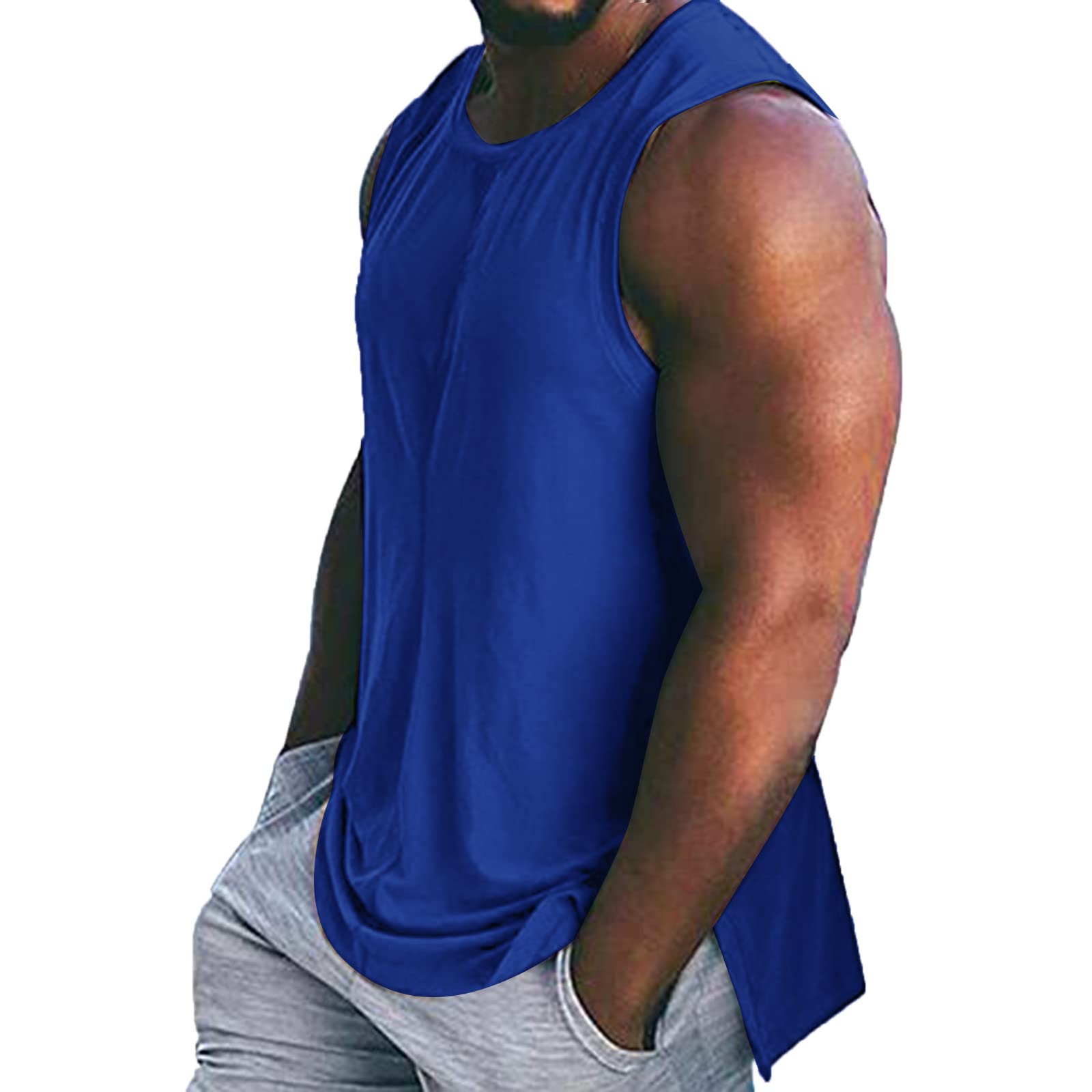 Men's Muscle Tank Tops - Breathable Summer Workout Shirts | Solid Color Sleeveless Athletic Shirts for Gym, Running & Casual Wear | Moisture-Wicking Activewear for Men