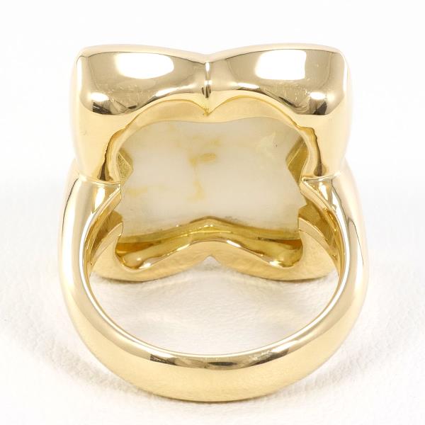 18K Yellow Gold Shell Diamond Ring for Women - Elegant Handmade Jewelry Gift for Anniversary, Engagement, Wedding & Special Occasions
