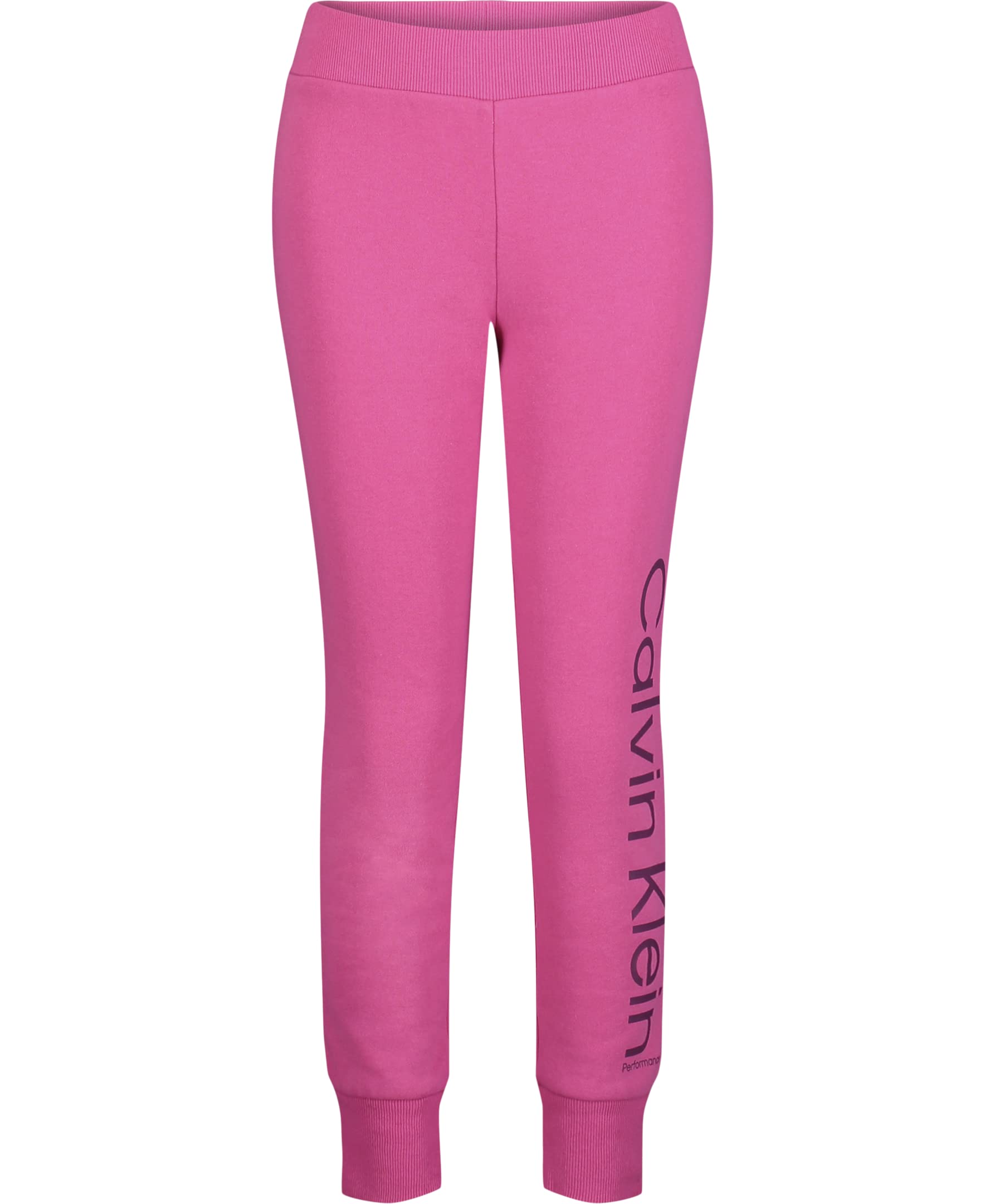 Calvin Klein Girls' Performance Sport Jogger Sweatpants with Rib Cuffs & Adjustable Waistband - Perfect for School, Gym & Casual Wear