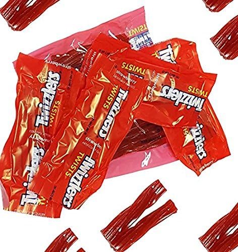 Twizzlers Strawberry Flavored Twists Candy - 2 Pound Bulk Bag (Individually Wrapped) - Perfect for Halloween, Parties, Movie Nights & Office Snacks