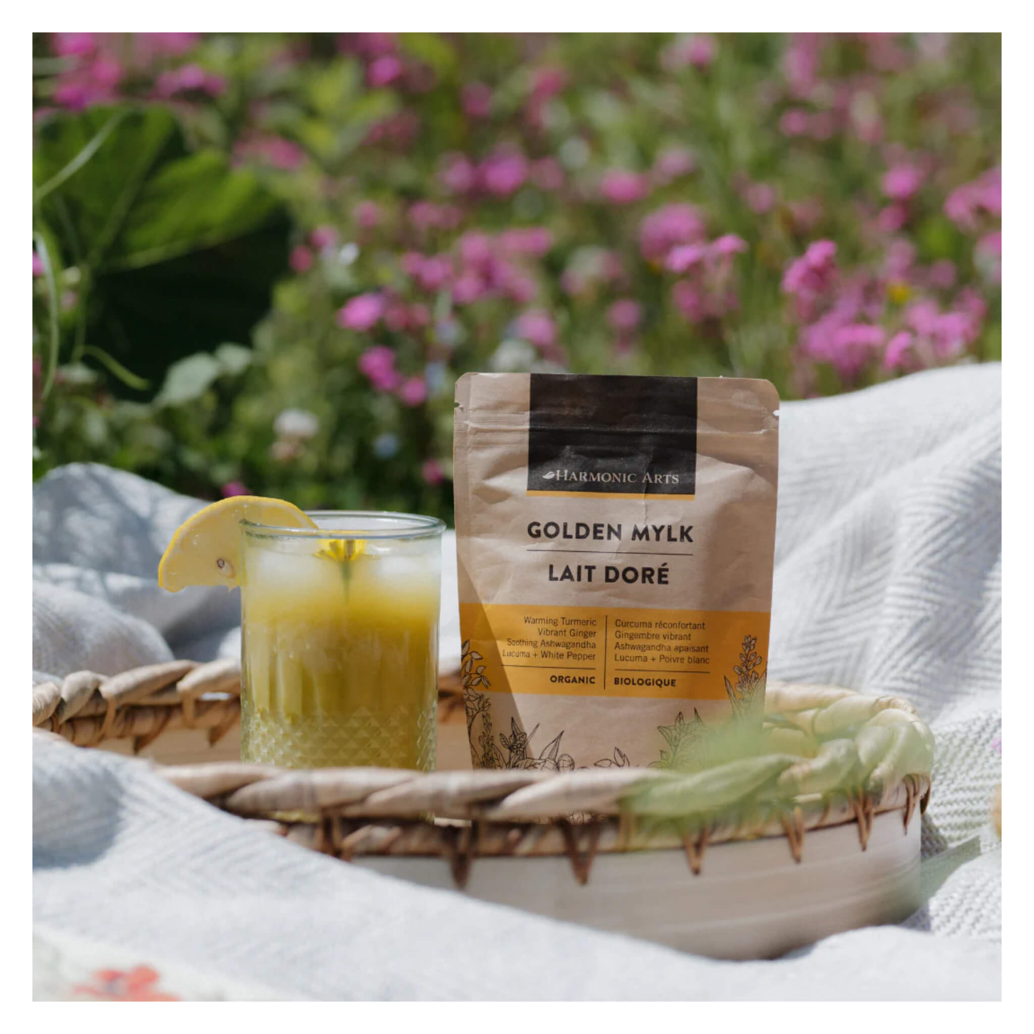 Organic Golden Mylk Turmeric Herbal Latte Mix - Dairy Free, Vegan, Gluten Free - Perfect for Relaxation, Immunity Boost & Wellness Rituals