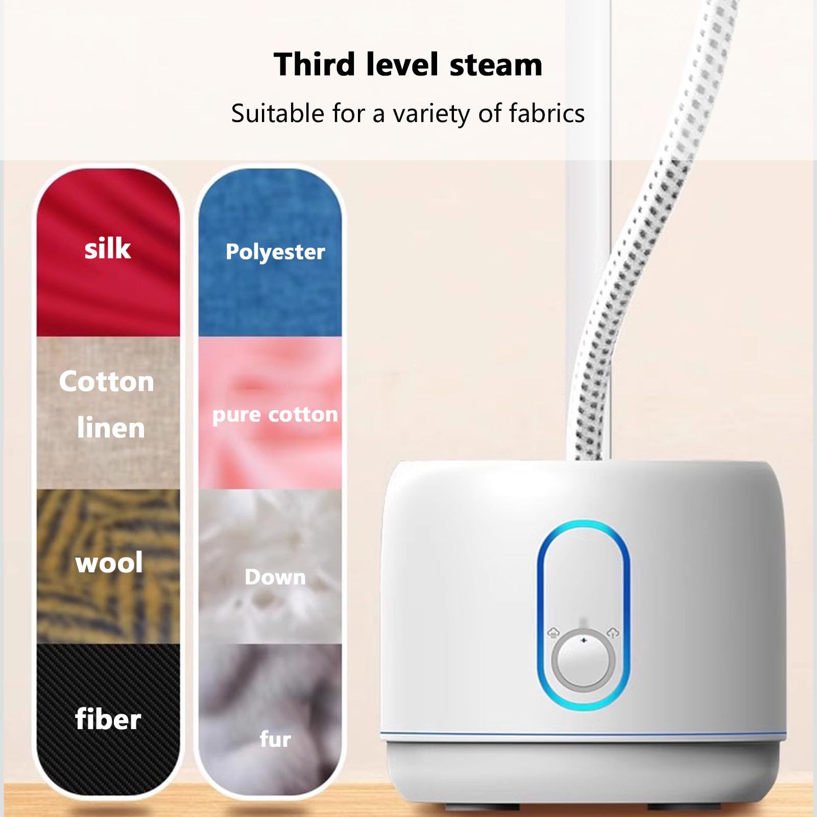 2000W Garment Steamer for Clothes - 3 Adjustable Steam Settings, Fast Heating, 3L Large Water Tank, Height Adjustable - Perfect for Home, Travel & Professional Use - Vertical & Horizontal Steaming for Shirts, Dresses, Suits & More