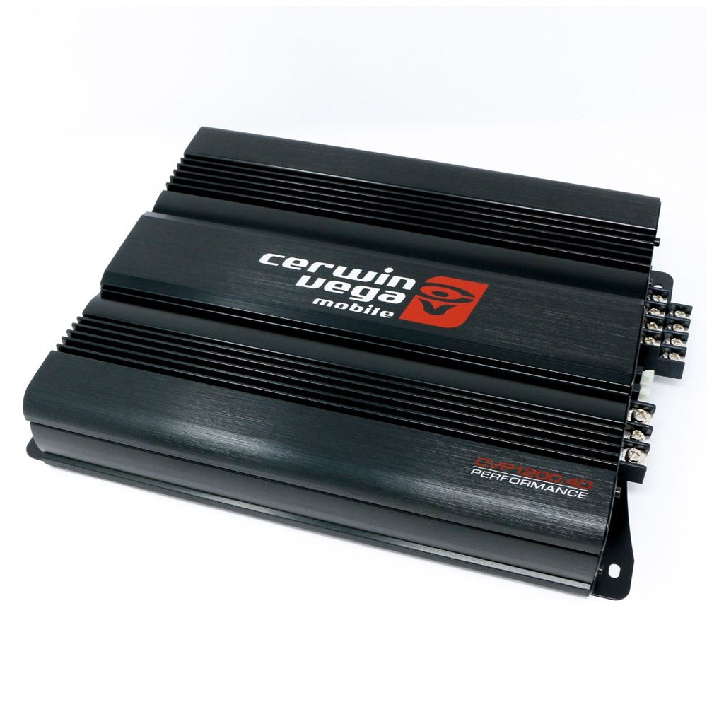 Cerwin Vega CVP1200.4D 4-Channel Class D Car Amplifier - 1 Ohm Stable, 1200W Power (Refurbished) - Perfect for Car Audio Systems & Bass Boost