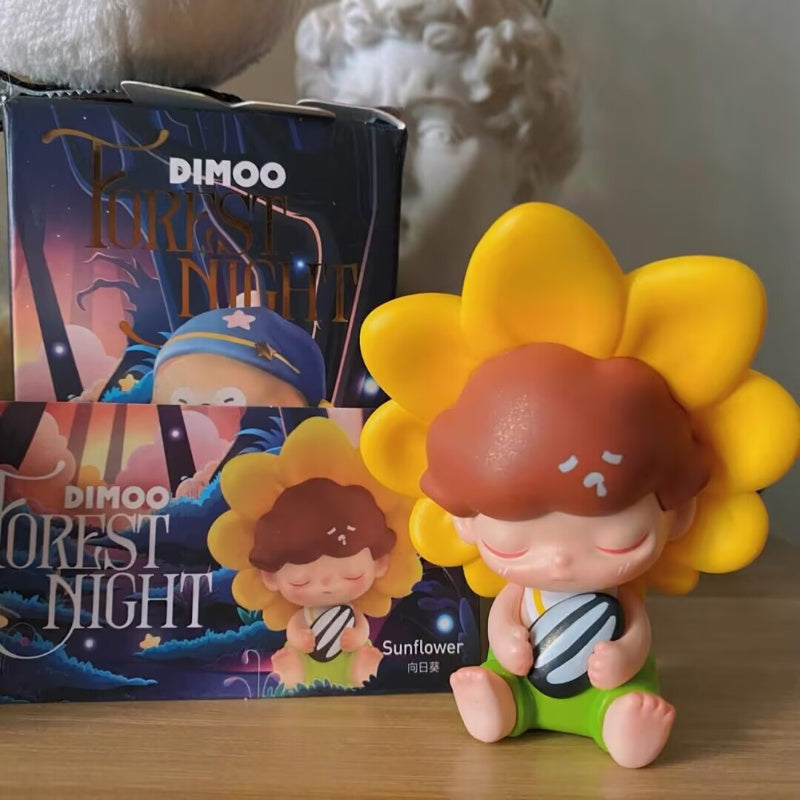 DIMOO Forest Night Series Sunflower Plush Toy - Cute Stuffed Animal for Kids, Collectors & Home Decor | Perfect for Gifts, Bedroom Decor & Nursery Accessories