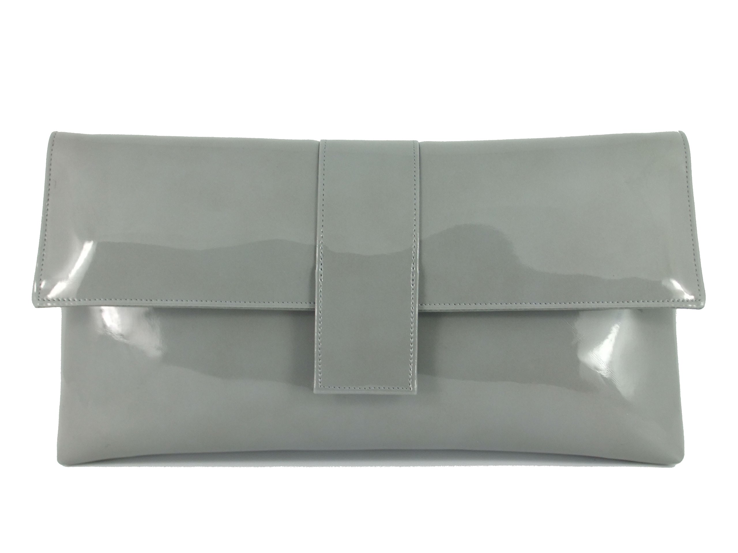 LONI Women's Faux Patent Leather Large Clutch Shoulder Bag for Wedding, Party, Prom - Elegant Evening Purse for Formal Events & Special Occasions
