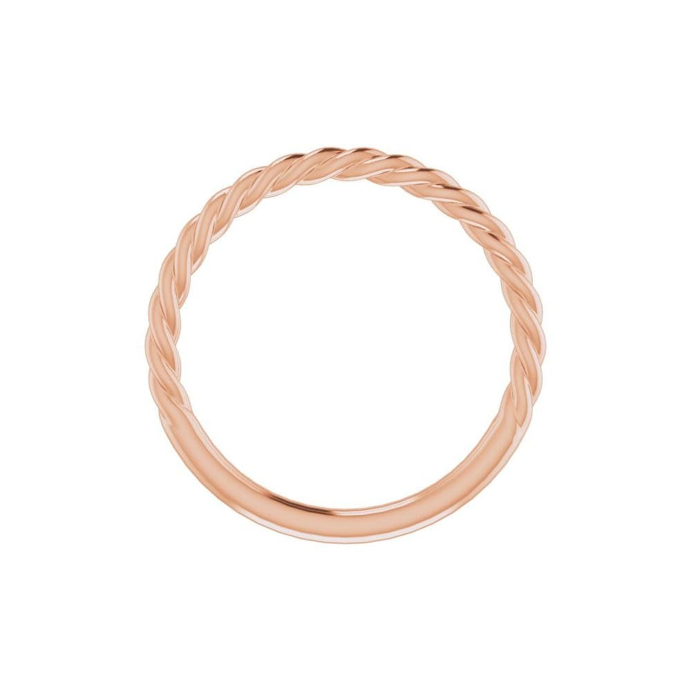 1.5mm Twisted Rope Wedding Band Ring - Dainty Stackable Gold or Silver Ring for Women - Perfect for Engagement, Anniversary, Promise or Everyday Wear