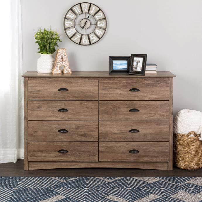 Sonoma 8 Drawer Dresser - 5 Color Options for Bedroom, Nursery & Closet Organization | Solid Wood Storage Cabinet with Smooth Gliding Drawers