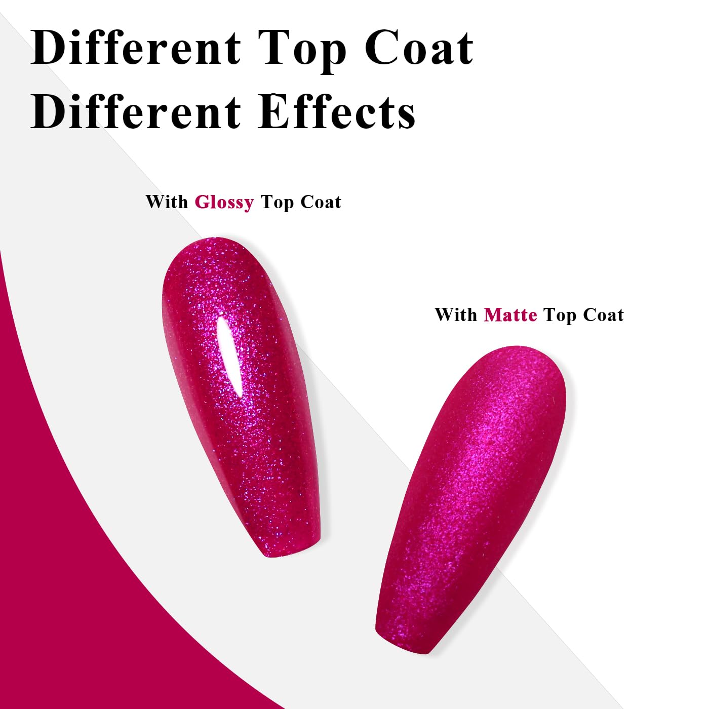 **Imtiti Hot Pink Iridescent Glitter Gel Nail Polish - Soak Off LED/UV Shimmer Sparkle Nail Gel for DIY Manicure & Salon Kit (10ML) - Perfect for Women & Girls, Nail Art, Parties & Special Occasions**