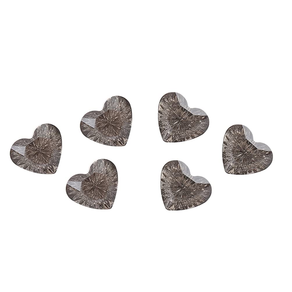 SUPVOX Heart-Shaped Nail Decorations - 6pcs Embossed DIY Nail Art Patches, Stylish Nail Accessories Kit for Manicure & Nail Art - Perfect for Parties, Weddings, and Salon Use