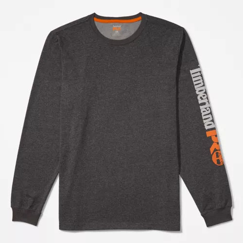 TIMBERLAND PRO® Base Plate Long Sleeve Moisture Wicking T-Shirt for Men - Breathable Work Shirt TB0A1HRV - Ideal for Construction, Hiking & Outdoor Activities