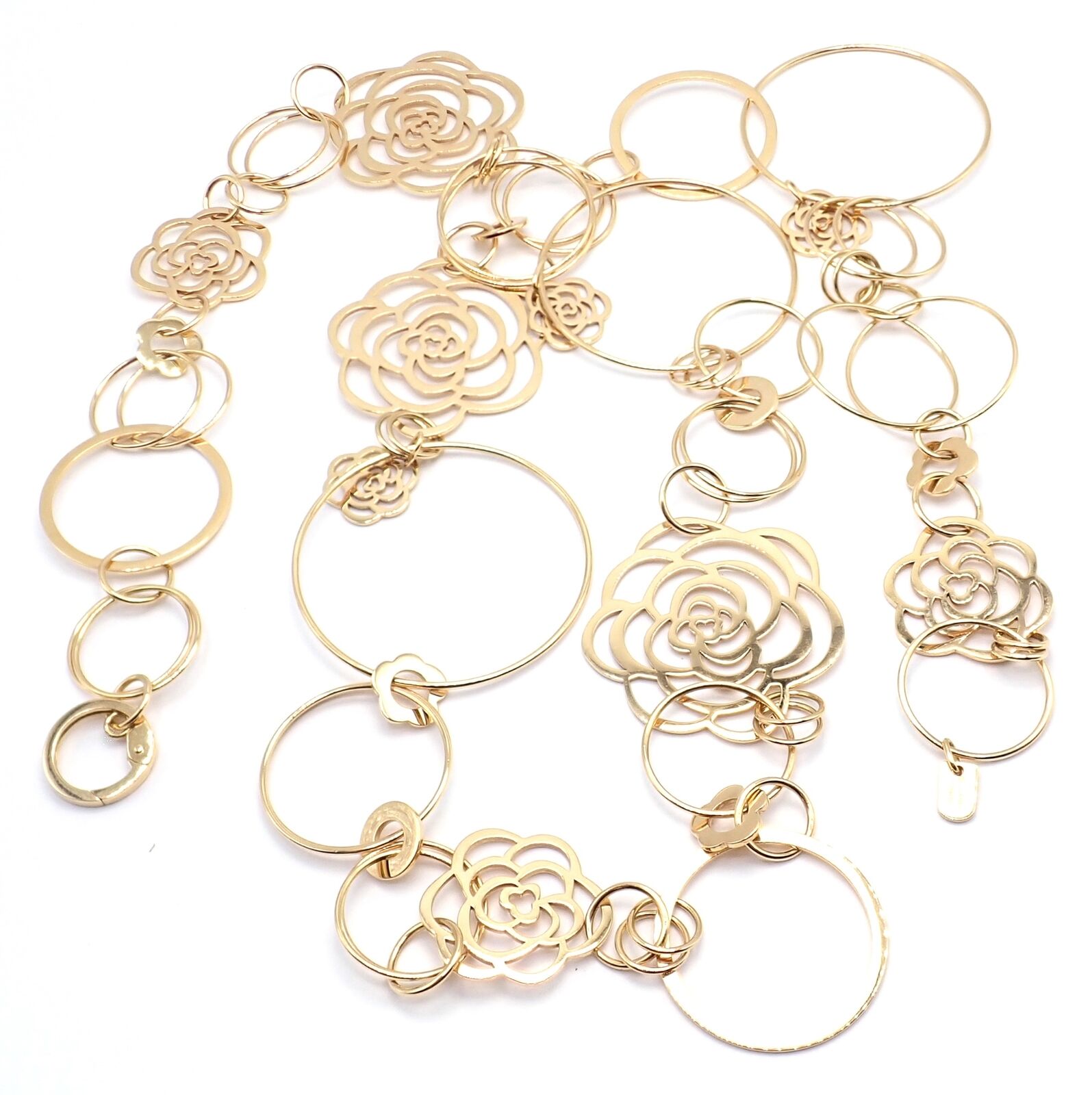 Chanel Camélia 18k Yellow Gold Flower Pendant Necklace - Large Size with Certificate - Perfect for Luxury Gifts & Special Occasions
