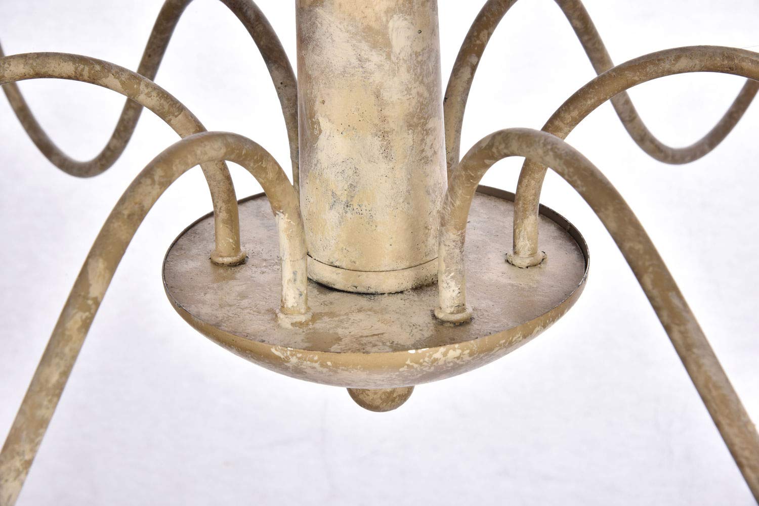 Merritt 35 Inch 6-Light Weathered Dove Chandelier - Elegant Farmhouse Lighting for Dining Room, Bedroom, or Entryway
