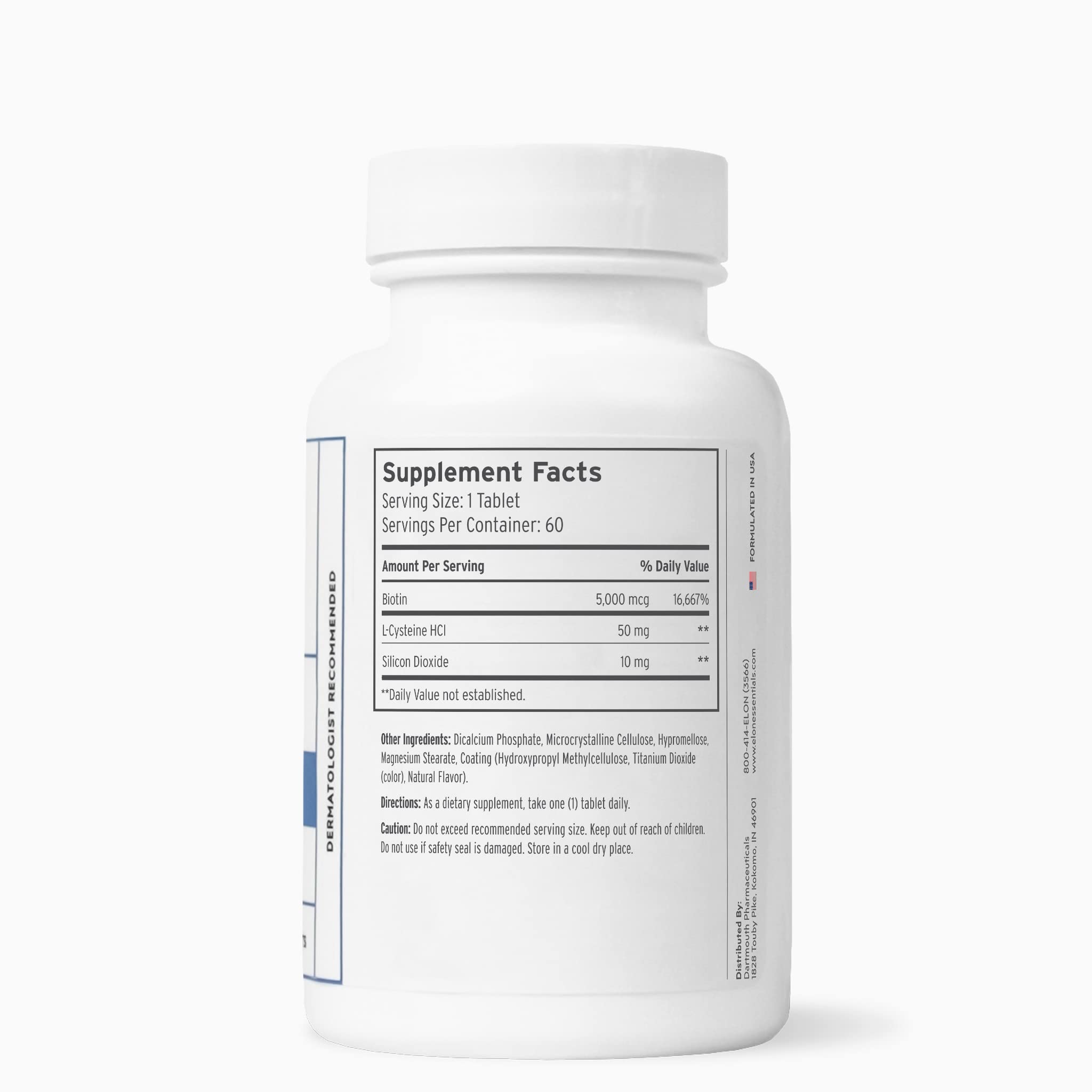 Elon Matrix 5000 Biotin 5000mcg Hair Growth Vitamins with Extended Release - Supports Healthy & Strong Hair - 3 Pack (180 Day Supply) - Perfect for Daily Hair Care & Thinning Hair Solutions