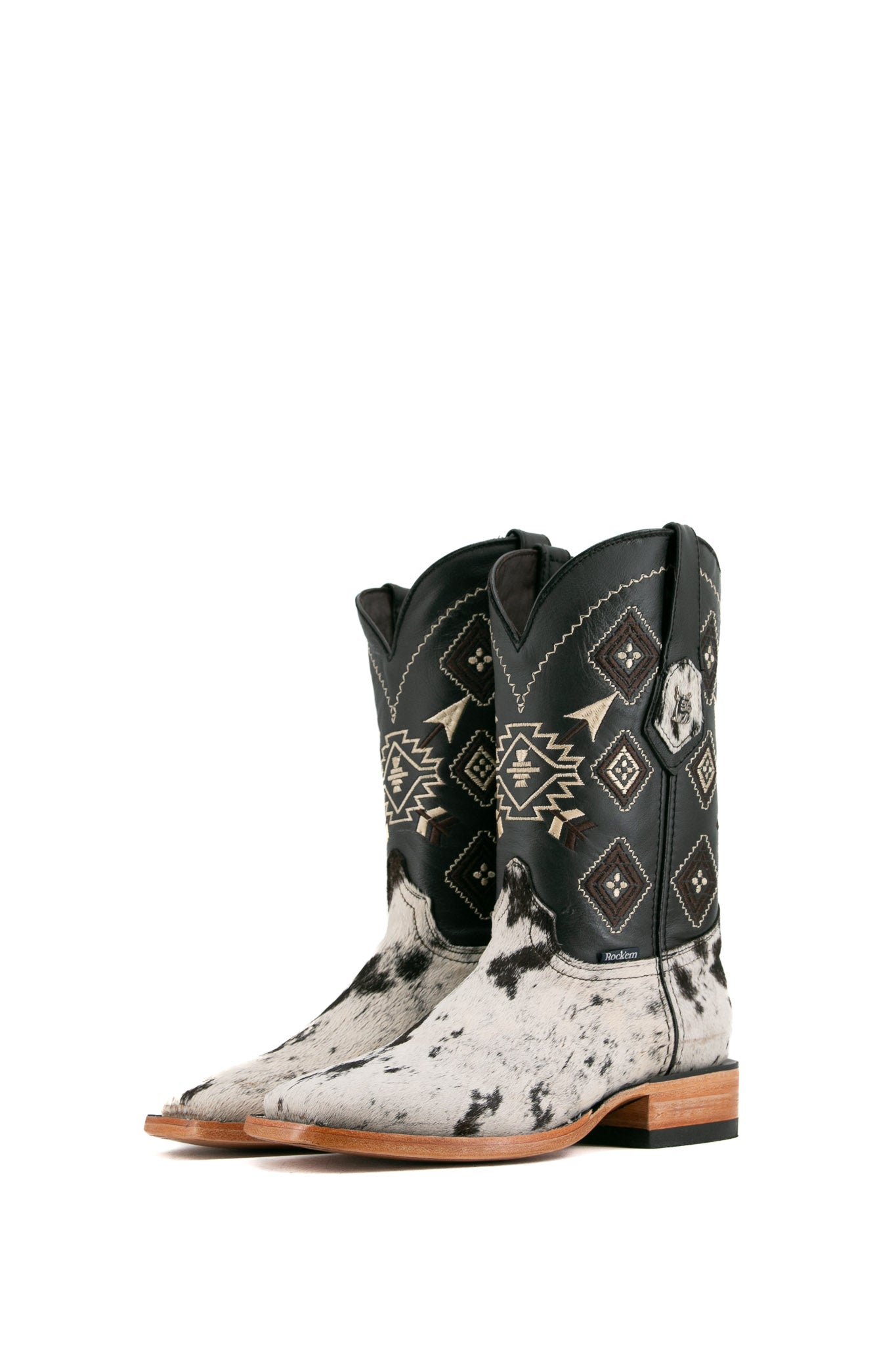 Authentic Men's Cowhide Square Toe Cowboy Boots - Size 6 - Western Style Rodeo Boots - Durable & Comfortable for Ranch Work, Country Dancing & Outdoor Adventures