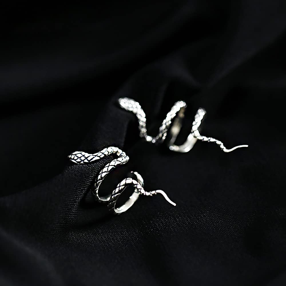 925 Sterling Silver Snake Cuff Earrings for Women & Teens - No Piercing Wrap Around Ear Cuffs - Boho Chic Jewelry for Parties, Concerts & Everyday Wear