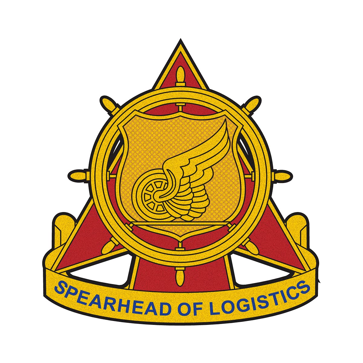 US Army Transportation Corps Insignia 6 Inch Reflective Vinyl Decal - Full Color Military Mug Sticker for Cars, Laptops & DIY Projects