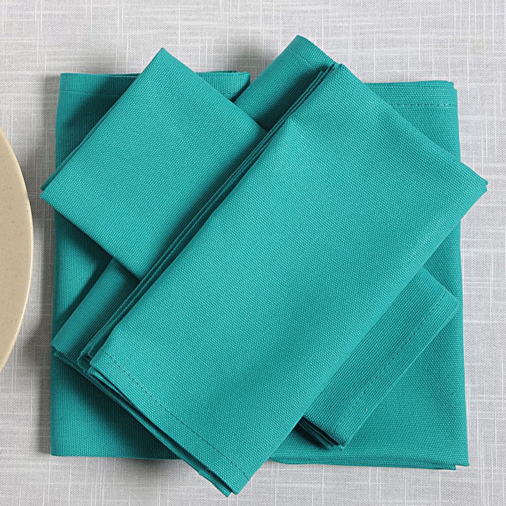 Premium YUGA 100% Cotton Plain Dinner Napkins Set - 6 Pack 17x17 Inches Soft Table Linen for Fine Dining, Wedding, Restaurant & Home Decor