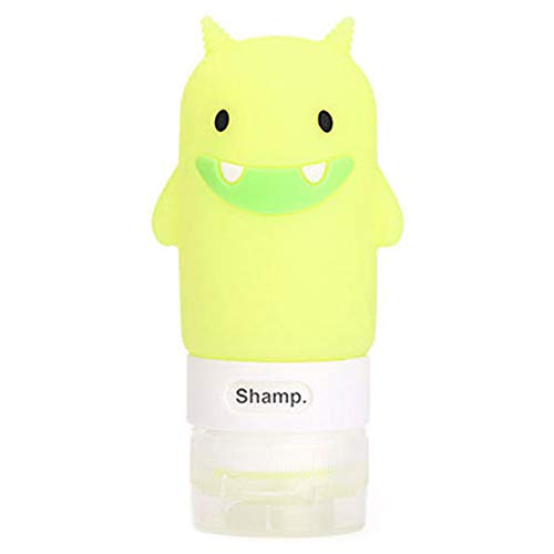 1Pc Cute Travel Silicone Bottle Set - Leakproof Shampoo, Shower Gel & Lotion Containers (Green) | Portable Toiletry Tubes for Vacation, Gym & Camping Trips