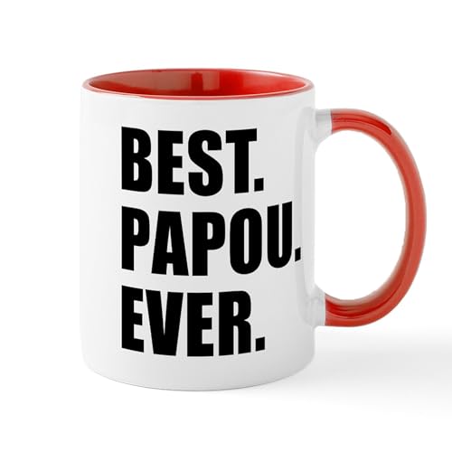 White/Red Inside - Best Papou Ever