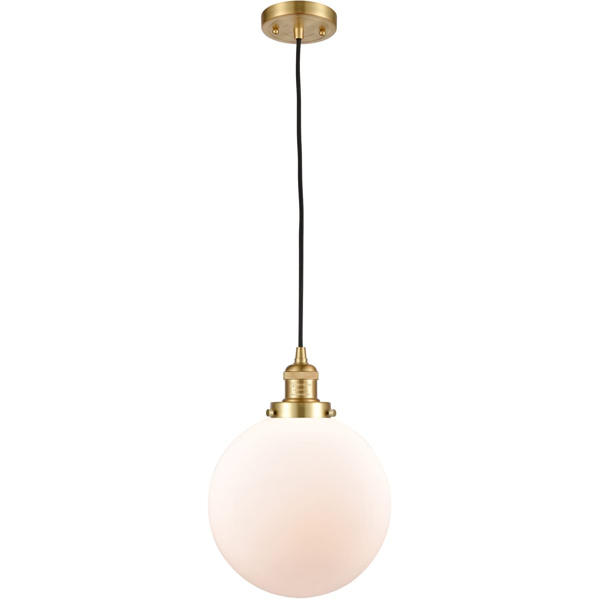 201C-SG-G201-10 LED Bare Bulb with 1 Light Cord Set in Satin Gold - Perfect for Home Decor, DIY Lighting Projects, and Vintage Style Interiors
