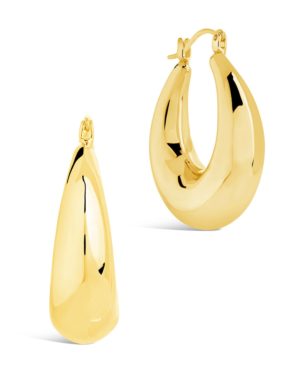 Rae Tube Hoop Earrings for Women - 14K Gold Plated Stainless Steel Chunky Hollow Hoops - Perfect for Everyday Wear, Parties & Gifts
