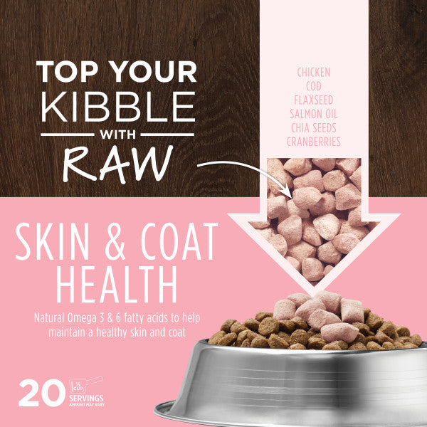 Premium Freeze-Dried Raw Boost Mixer for Dogs - All Life Stages, Skin & Coat Health Supplement - Perfect for Kibble Toppers, Training Treats & Meal Enhancers