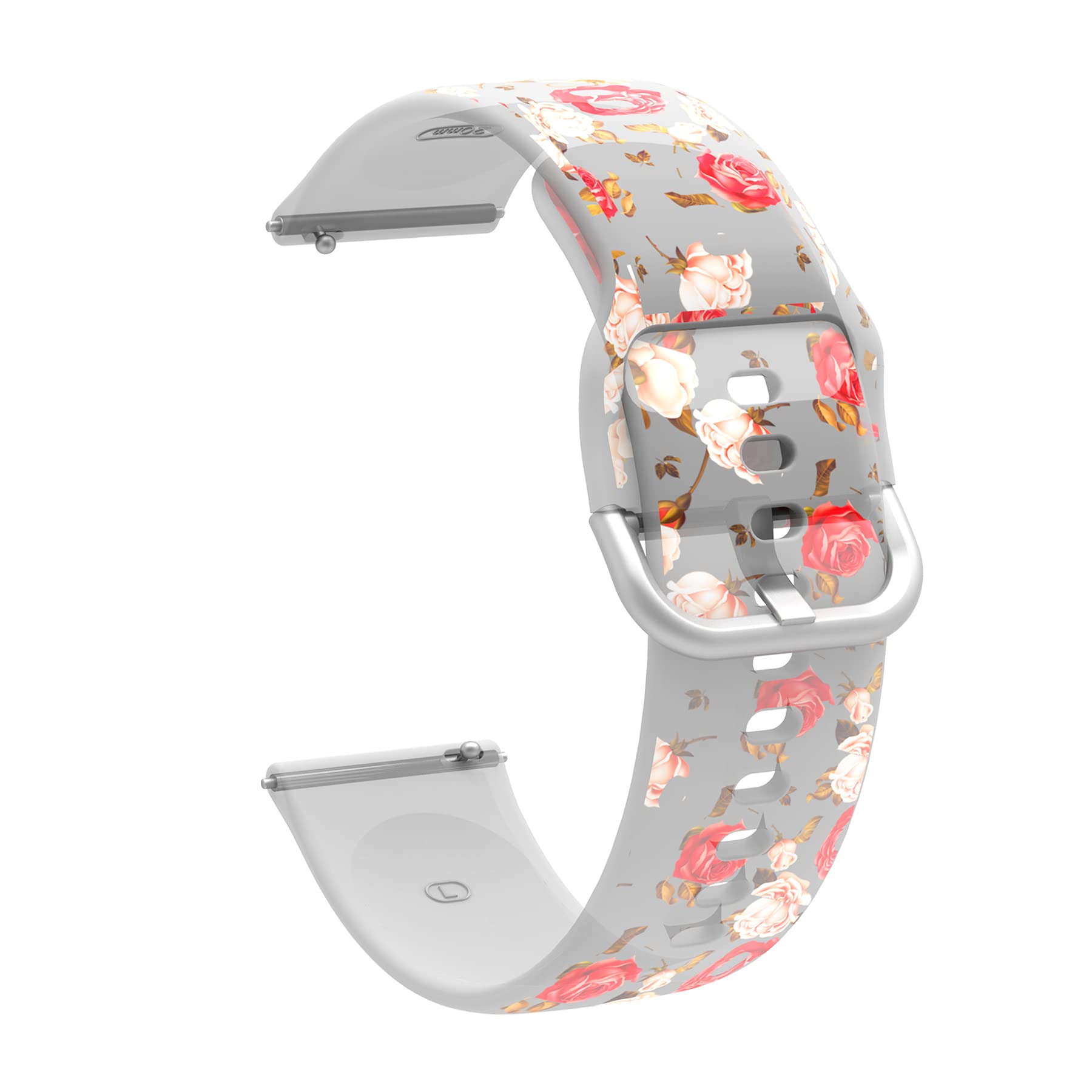 FitTurn Floral Sport Band 22mm - Compatible with Garmin Forerunner 225, Durable Silicone Watch Strap for Women & Men - Perfect for Running, Workouts & Daily Wear