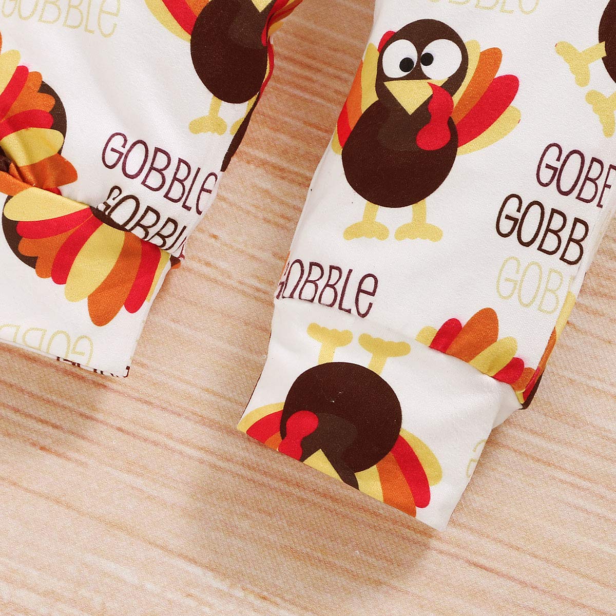 Thanksgiving Baby Boy Outfit - Turkey Print Toddler Clothes for Holiday Photos