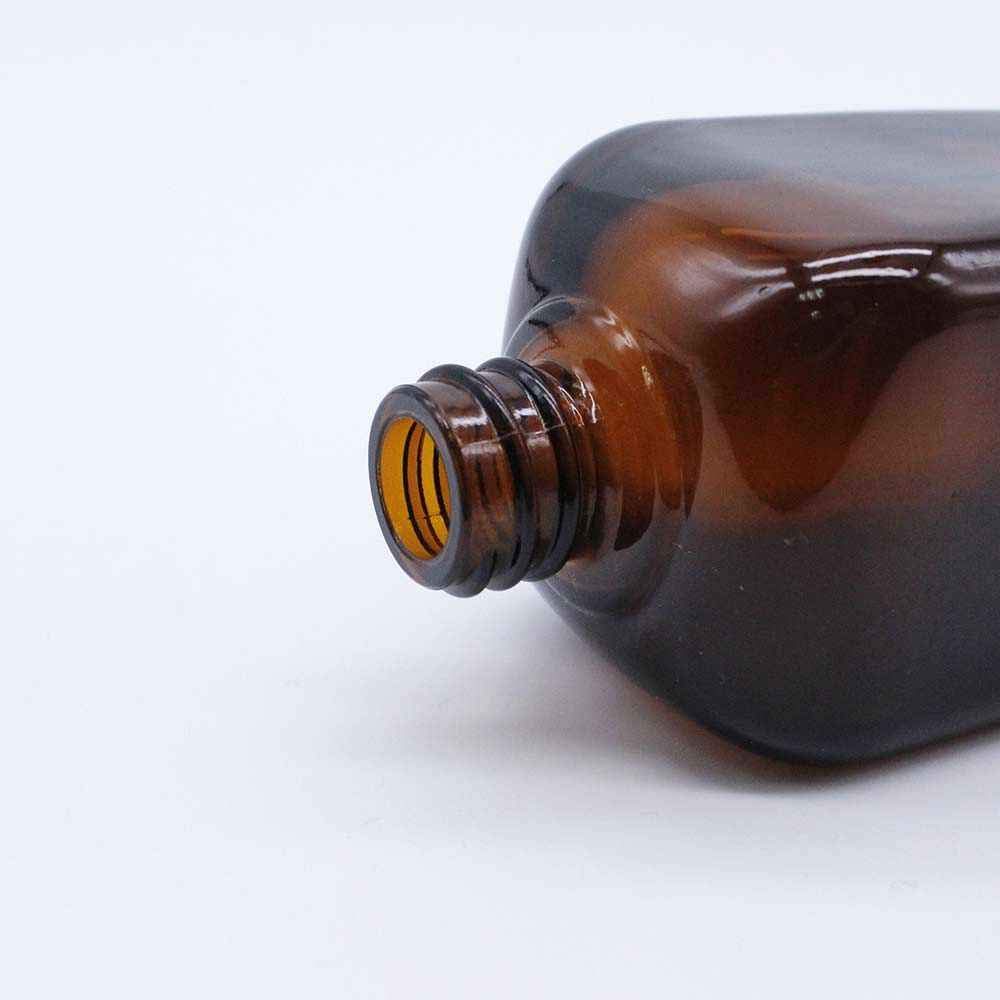 Set of 8 - 100ml Amber Square Glass Dropper Bottles with Leak Proof Caps - Essential Oil Storage, DIY Skincare, Cosmetic Containers - Perfect for Travel, Home Use & Gift Packaging