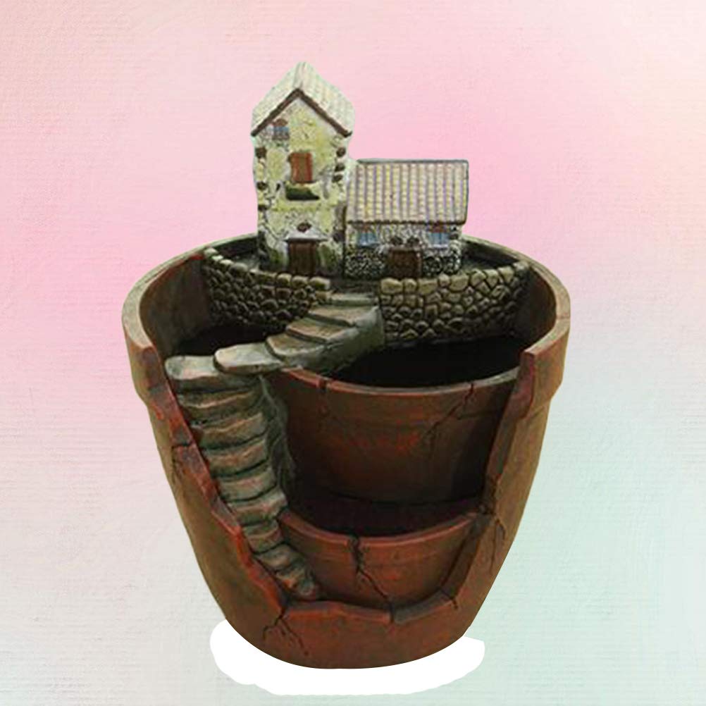 Hanging Flower Pots - Resin Planters with Artificial Flowers for Indoor & Outdoor Garden Decor - Perfect for Balcony, Patio, and Home Decoration