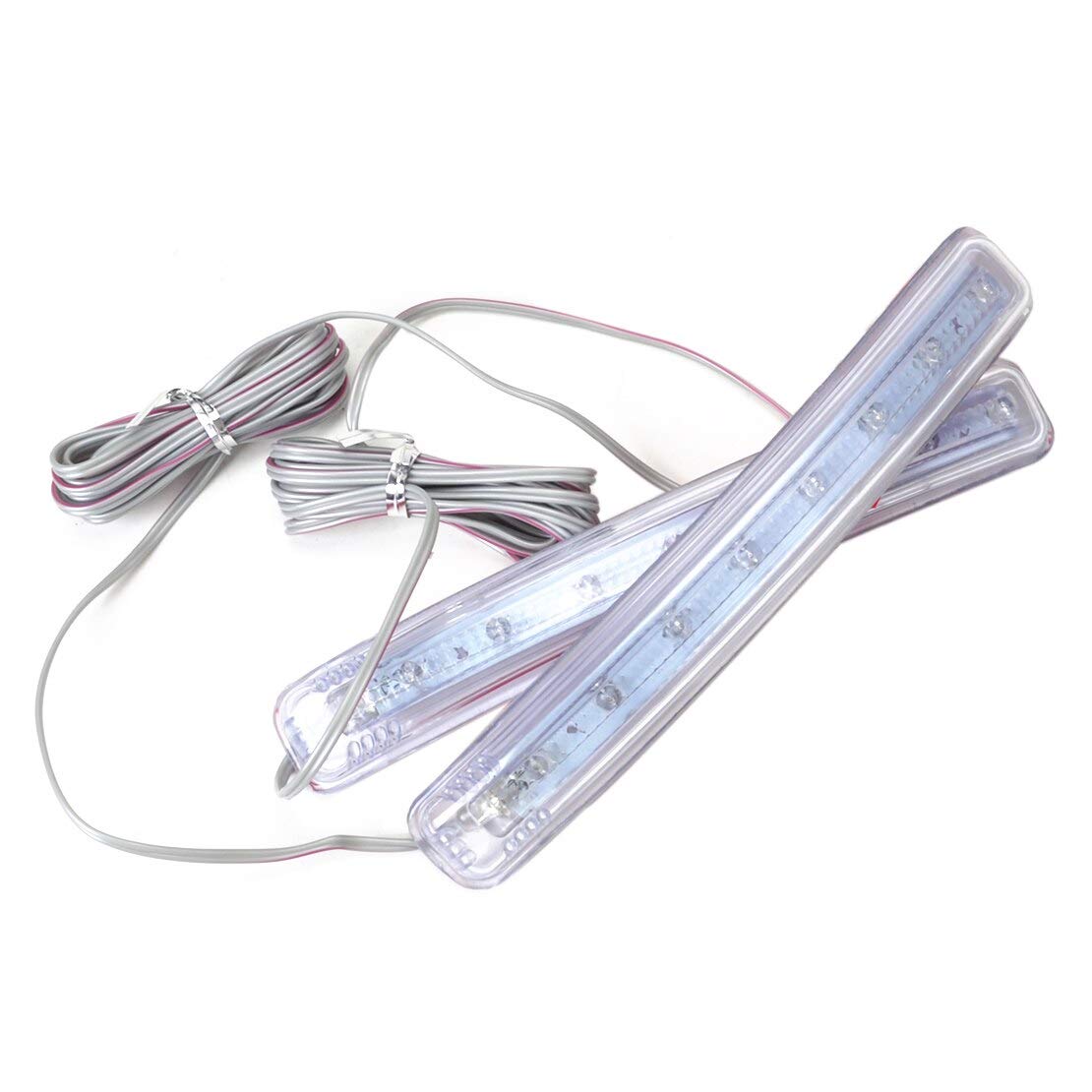 2Pcs 8 LED Yellow Rearview Mirror Turn Signal Lights - Compatible with Mercedes, Ford, Chevrolet, VW, Toyota, Hyundai - Enhances Safety & Style for Night Driving & Parking