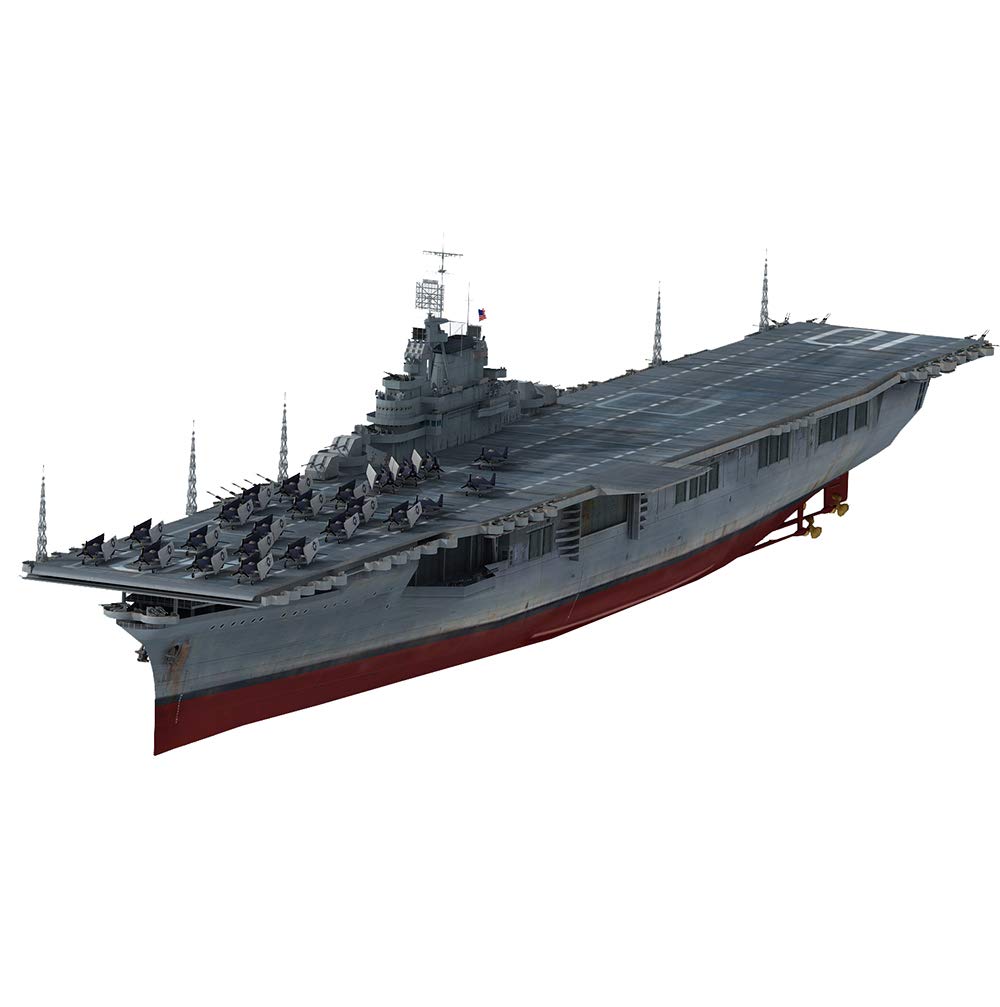 1/350 Scale USS Yorktown CV-10 Aircraft Carrier Plastic Model Kit - 30 X 5.1 Inch T-Toy Military Ship Puzzle for Adults & Kids - Perfect for Collectors, DIY Projects & War History Enthusiasts