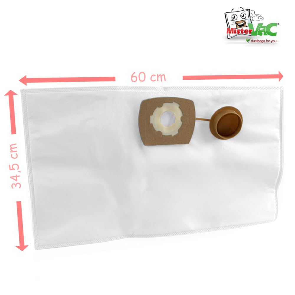 10-Pack Replacement Vacuum Bags for Husqvarna WDC 220 Wet/Dry Professional Vacuum Cleaner - Compatible Dust Bags for Home, Workshop & Car Cleaning