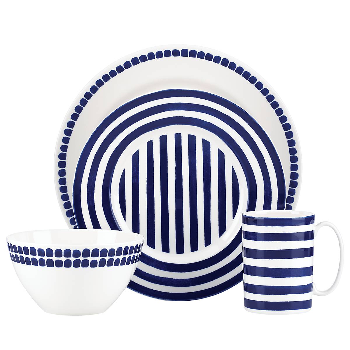 Charlotte Street North 4-Piece Dinnerware Set - Elegant Tableware for Everyday Dining & Special Occasions