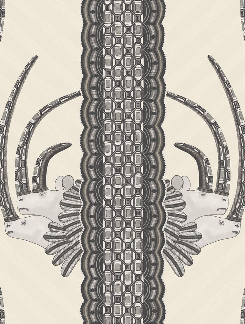 109/3014 | Jabu Black and White Wallpaper by Cole and Son - Perfect for Living Room, Bedroom, and Home Office Decor