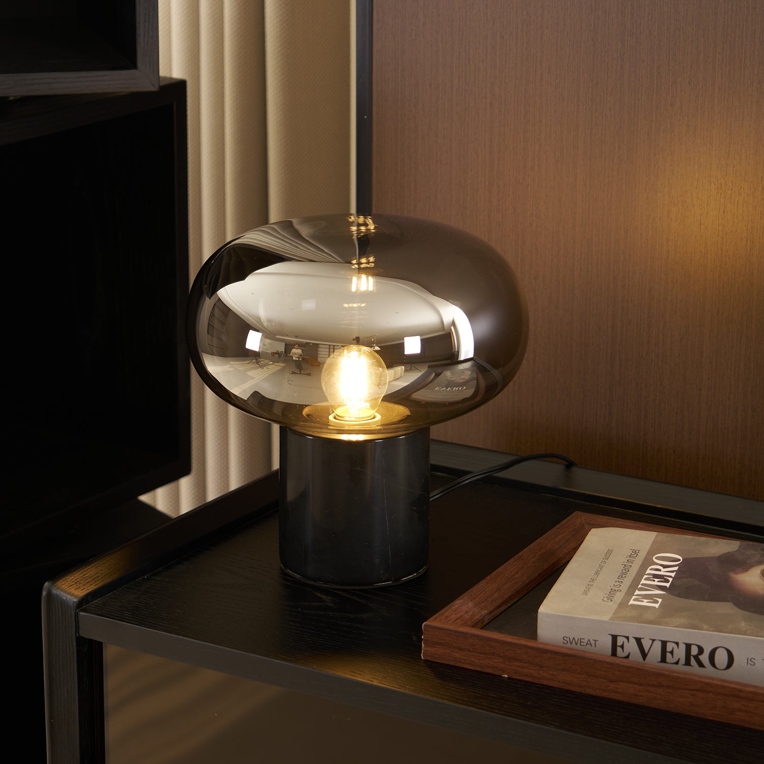 Sylvaine Table Lamp - Modern LED Bedside Lamp with USB Port, Touch Control, Dimmable Warm White Light - Perfect for Bedroom, Living Room, Office Nightstand Lighting