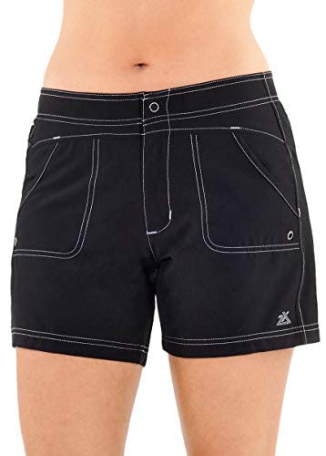ZeroXposur Women's 6 Inch Inseam Swim Shorts - Quick-Dry Hybrid Board Shorts with Brief Liner for Swimming, Surfing & Beach Activities | Comfortable Athletic Swimwear for Women