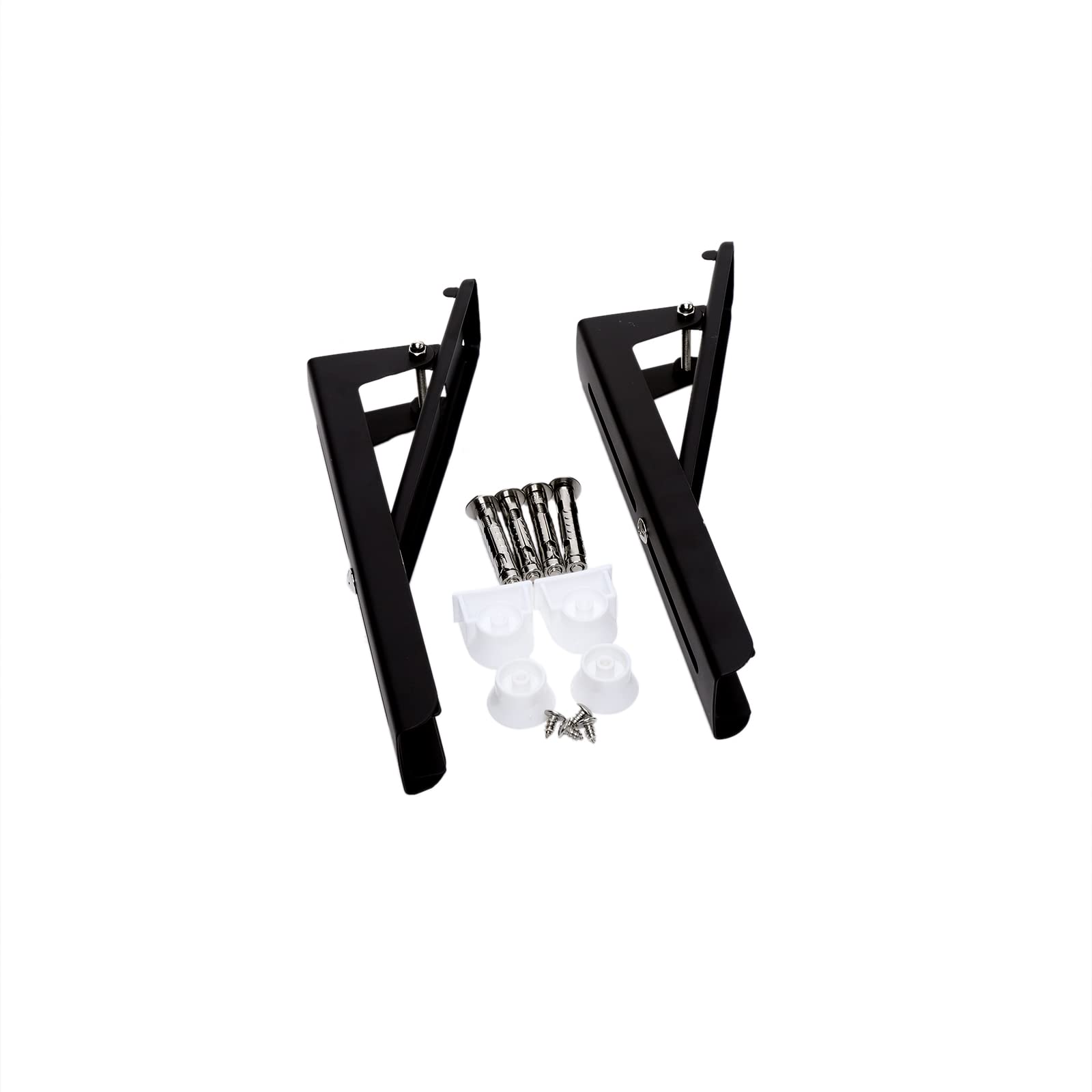 304 Stainless Steel Microwave Shelf Bracket - Wall Mount Kit with Screws | Foldable & Stretchable Oven Stand Rack (2-Piece Set) | Perfect for Kitchen Organization & Space Saving