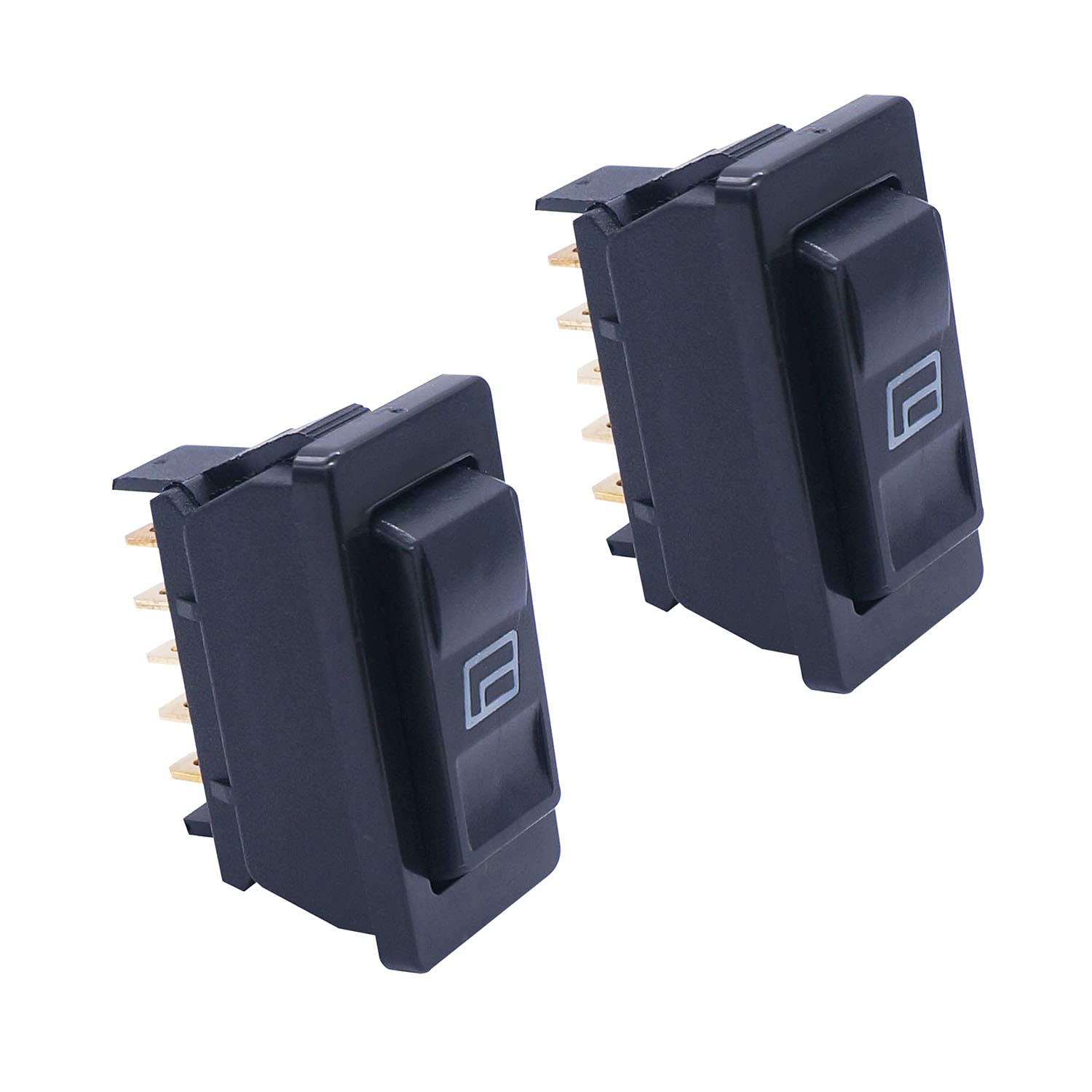 Weideer 2Pcs 5 Pin 12V 20A Car Power Window Switch with LED Light - Momentary Rocker Switch for Auto Window Lift Control (K-010) | Perfect for Jeep, Toyota, Ford & More Car Models