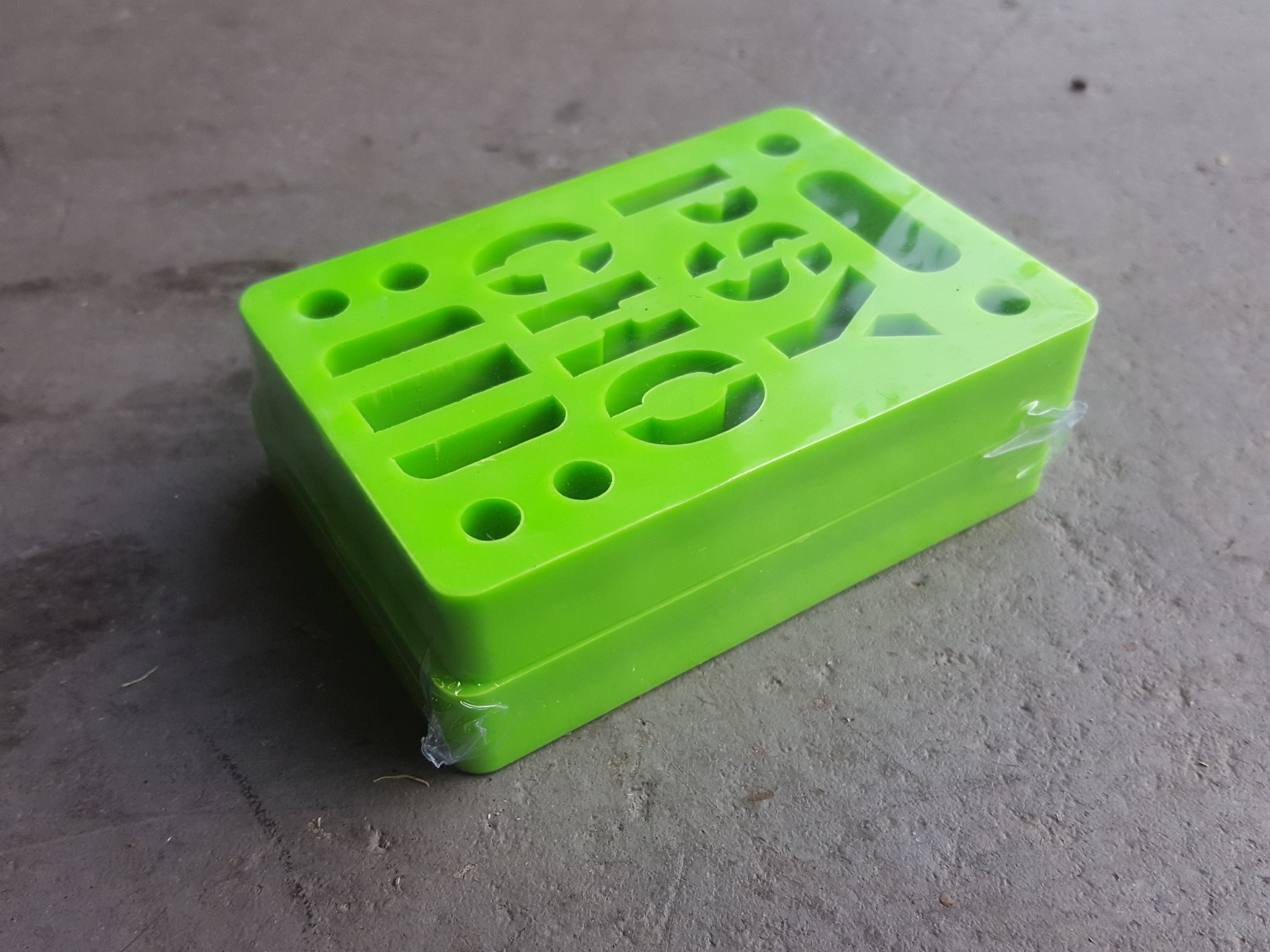 Psycho Risers 1/2 Inch Green Riser Pads for Skateboards - Perfect for Enhanced Board Control & Trick Performance