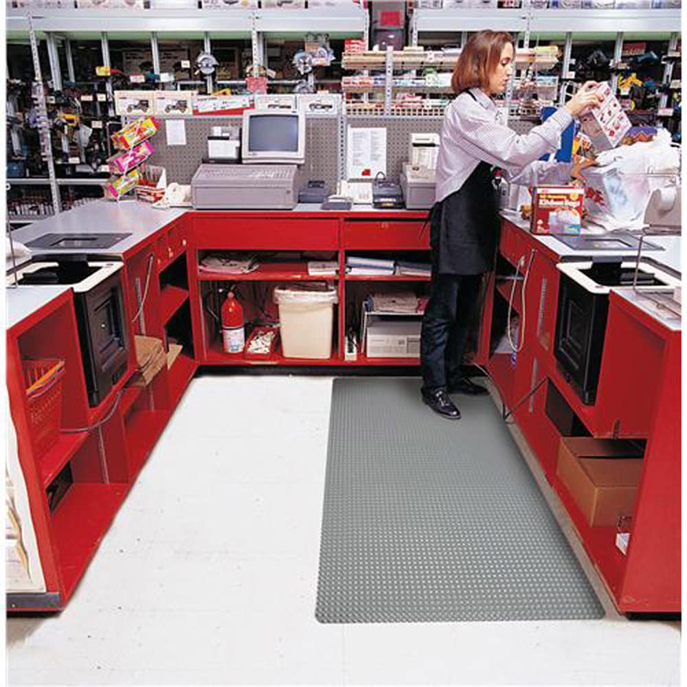 Notrax 482 Bubble Trax® Anti-Fatigue Safety Mat 3'x5' Black/Yellow - Ergonomic Floor Mat for Standing Desks, Kitchen, Workshop & Commercial Use - Slip Resistant Comfort Mat for Home & Office