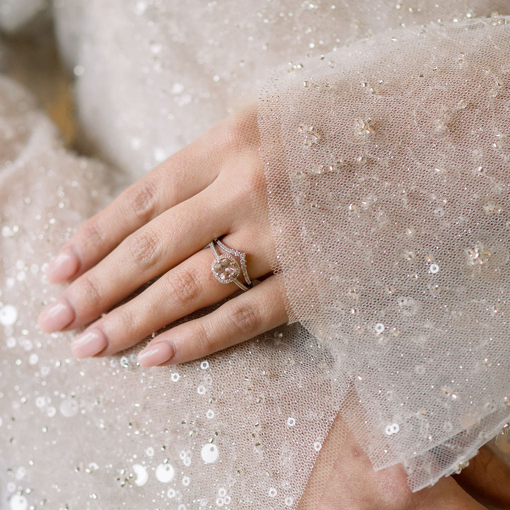 Juliet Morganite & Diamond Ring - Elegant Pink Gemstone Engagement Ring for Women | Perfect for Weddings, Anniversaries & Special Occasions