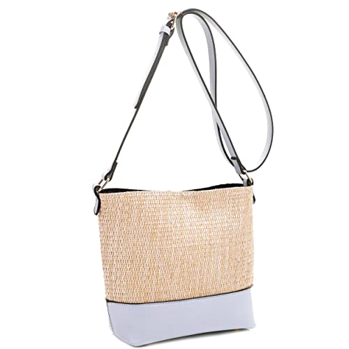 Medium Compartment Bucket Crossbody - Blue