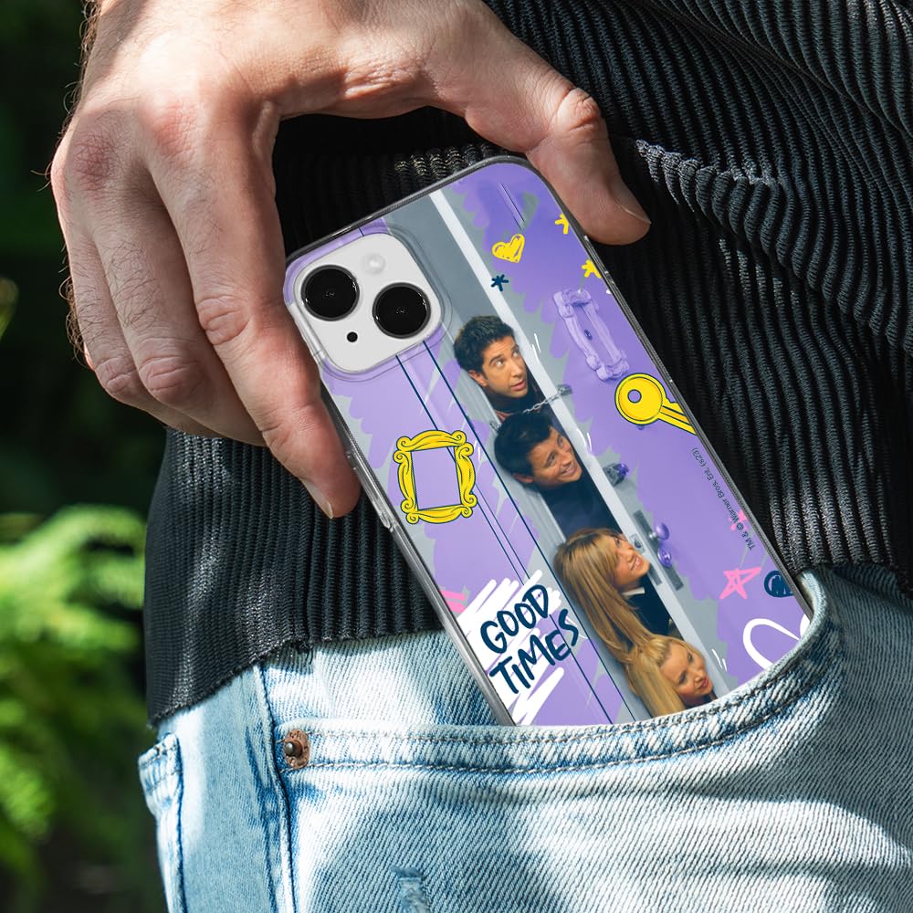 ERT GROUP Official Licensed Friends Pattern iPhone 14 Case - Shockproof TPU Phone Cover with Perfect Fit | Great for Daily Use, Travel & Gift Giving