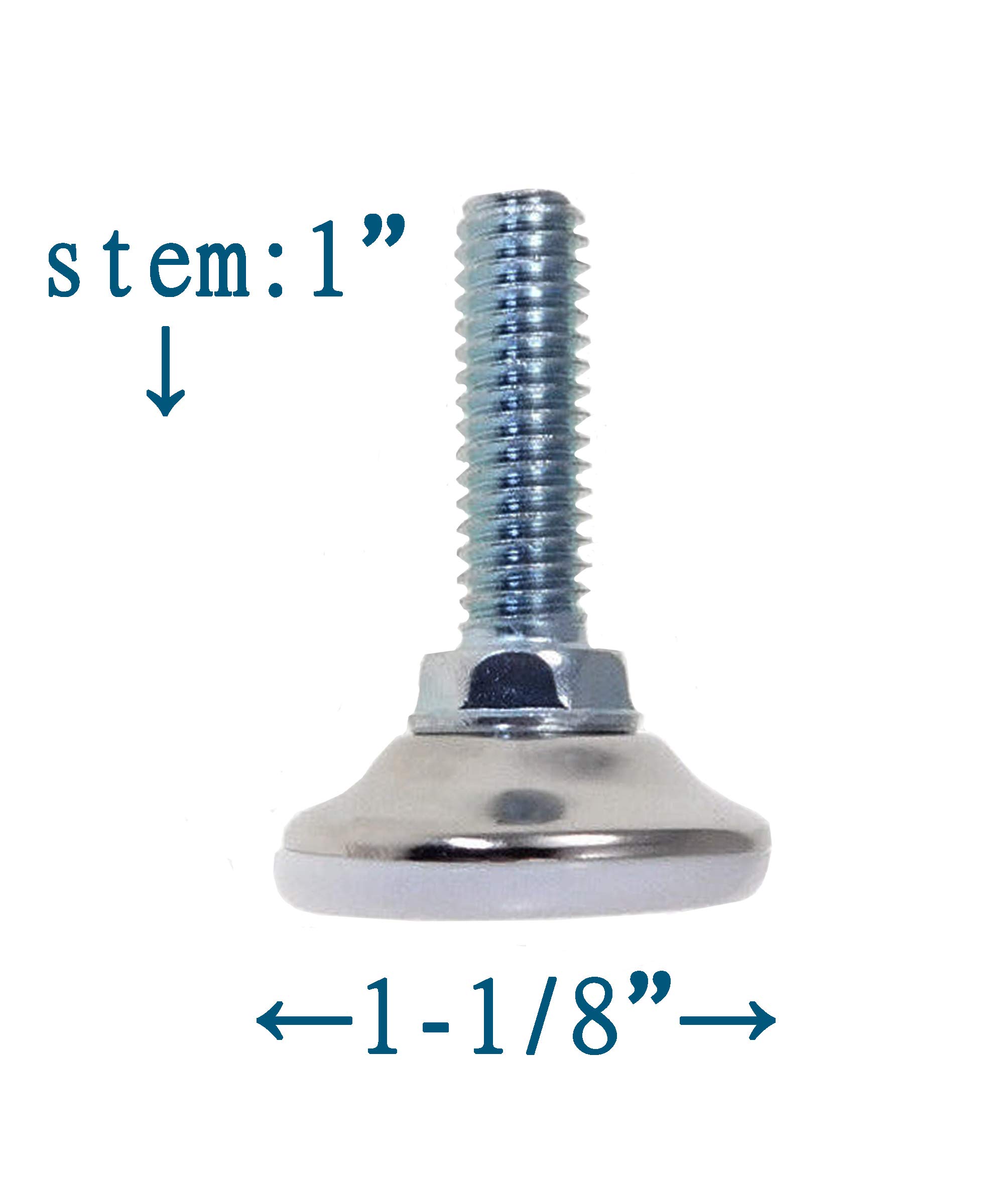 Adjustable Nylon Furniture Leveling Feet - Heavy Duty 16 Pack 5/16-18 Thread Table Leg Glides for Chairs, Tables & Cabinets | Perfect for Uneven Floors, Wobble-Free Stability in Home & Office