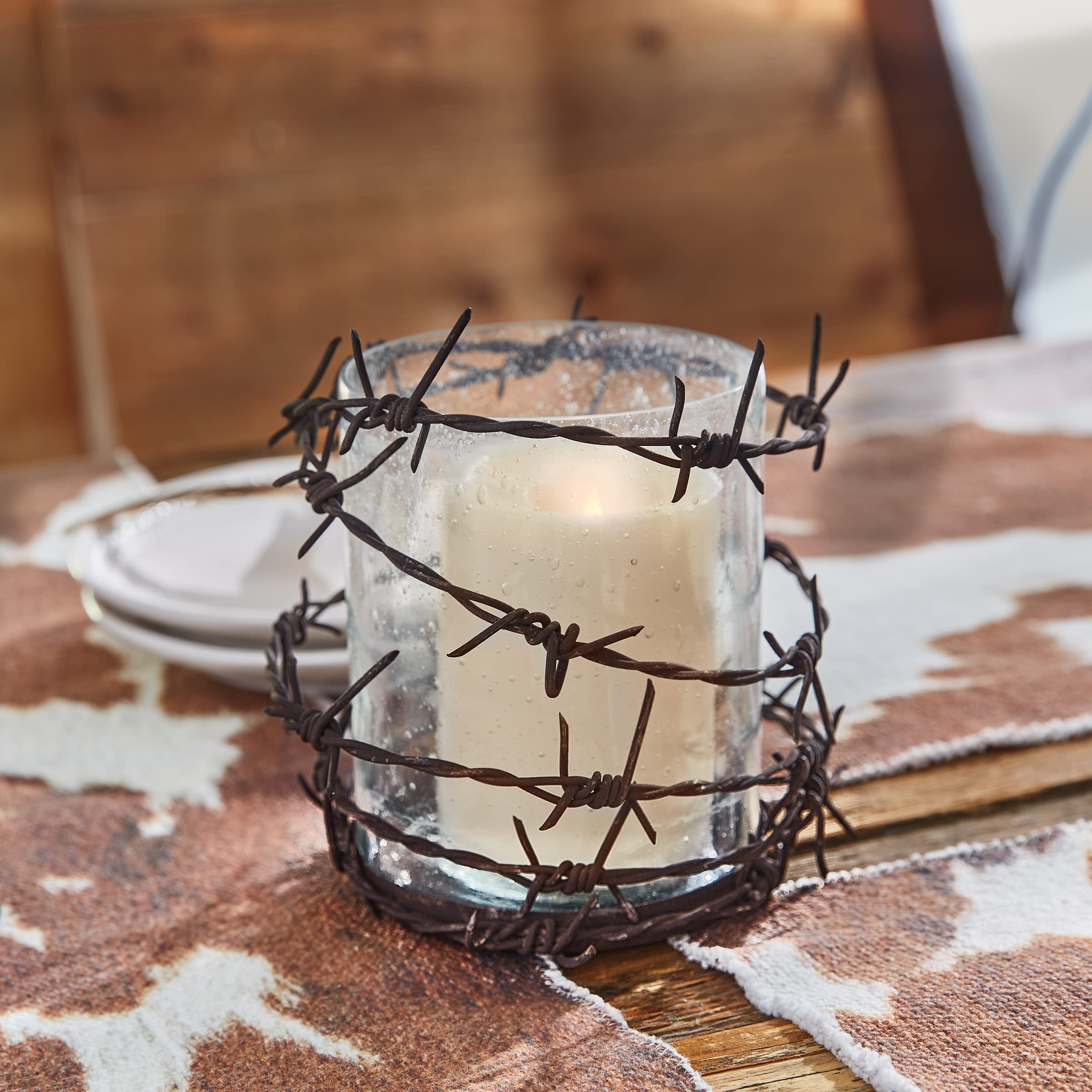 Park Designs Barbed Wire Pillar Holder - Rustic Home Decor for Candles, Vases & Floral Arrangements | Perfect for Weddings, Farmhouse & Western Themed Events