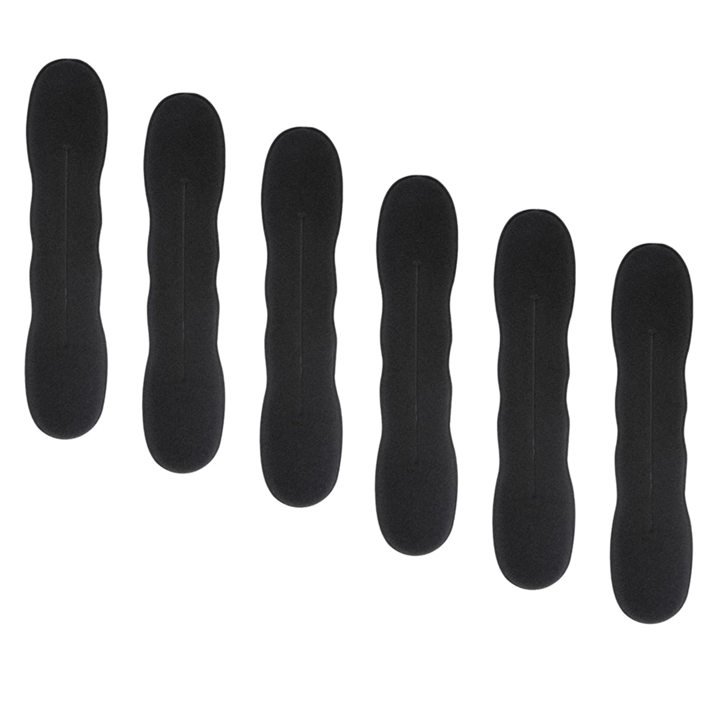 Magic Hair Bun Maker Kit - 6PCS Black Donut Bun Wraps & Ponytail Holders for Women | Easy French Twist Styling Tools | Perfect for Work, Wedding & Everyday Hairstyles