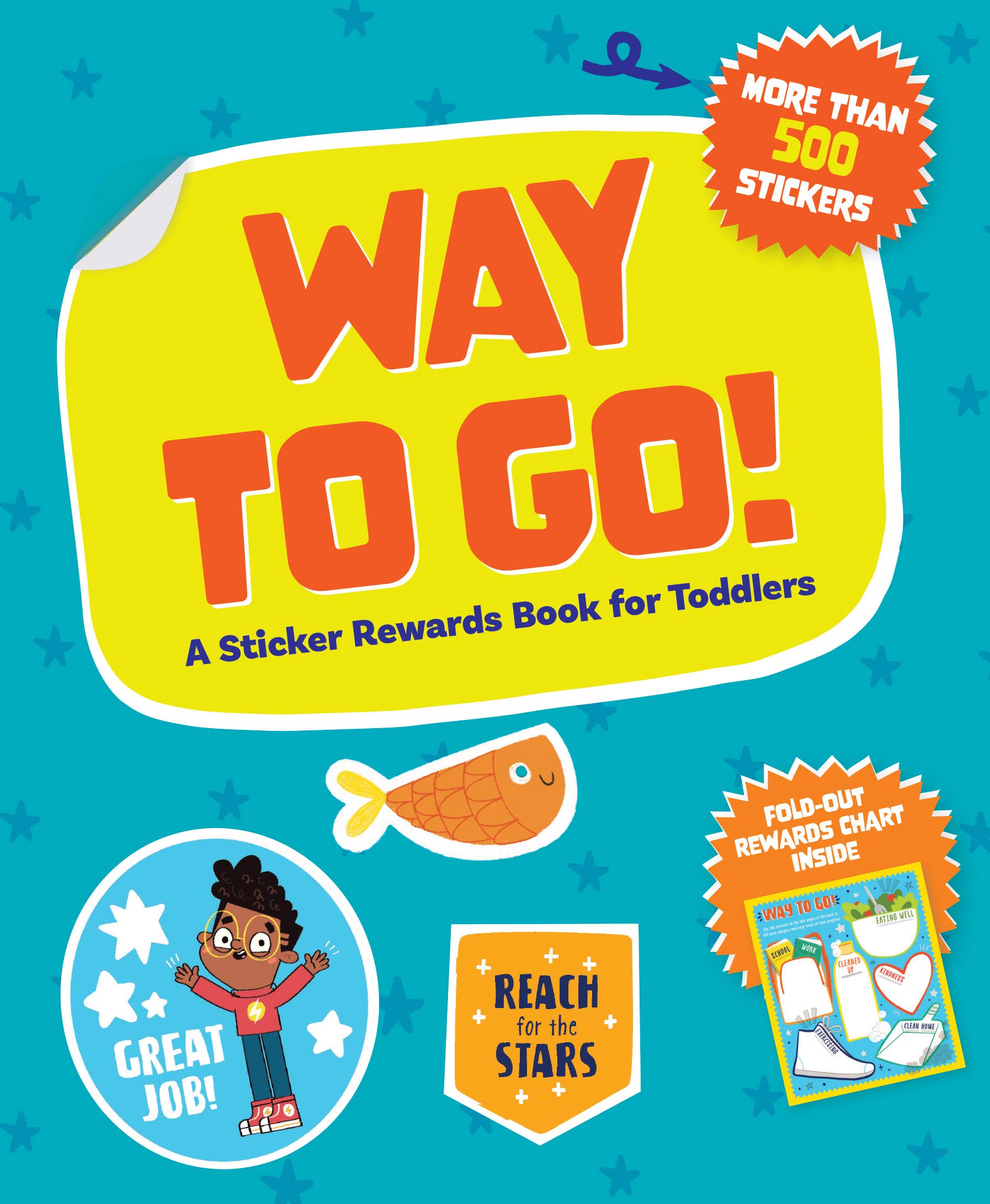 Way to Go! Toddler Reward Sticker Book - Fun & Motivational Stickers for Kids - Perfect for Potty Training, Behavior Rewards & Preschool Learning