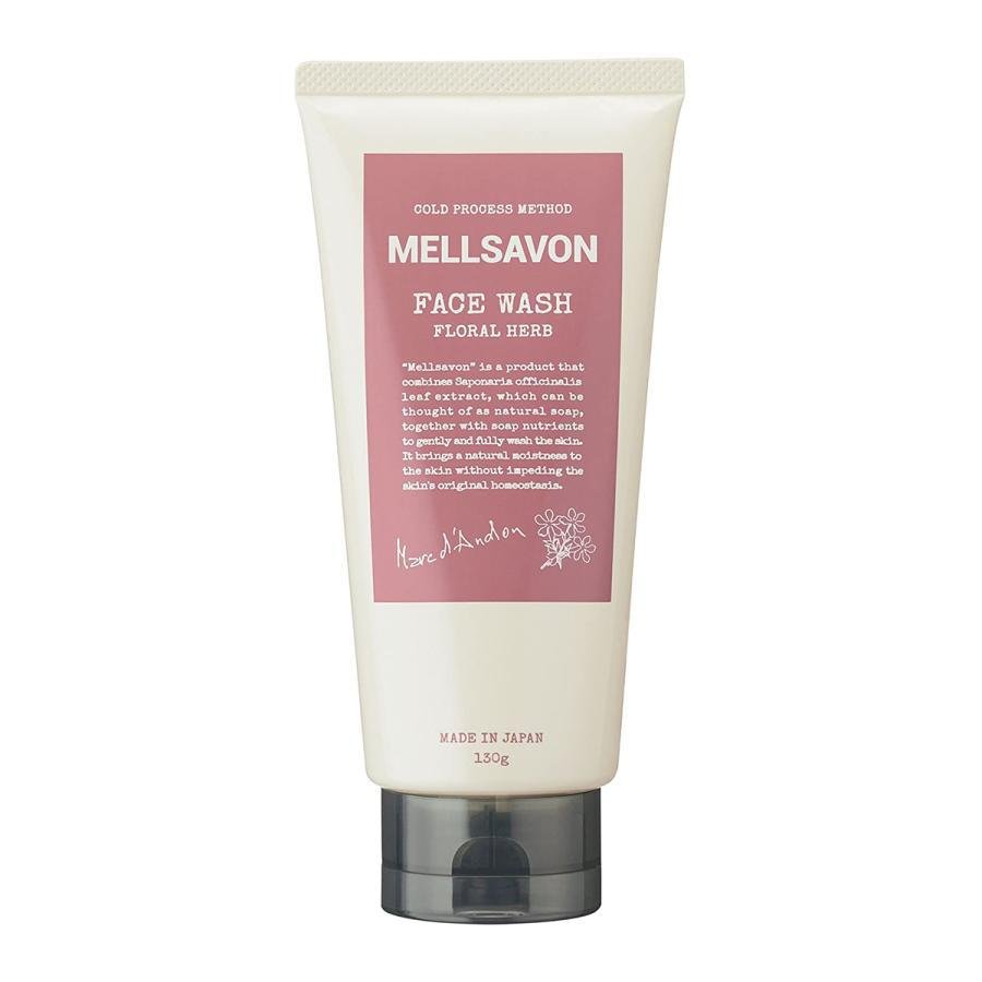 Mellsavon Floral Herb Moisturizing Face Wash 130g - Gentle Cleanser for Dry & Sensitive Skin | Daily Hydrating Facial Cleanser for Women & Men | Perfect for Morning & Night Skincare Routine